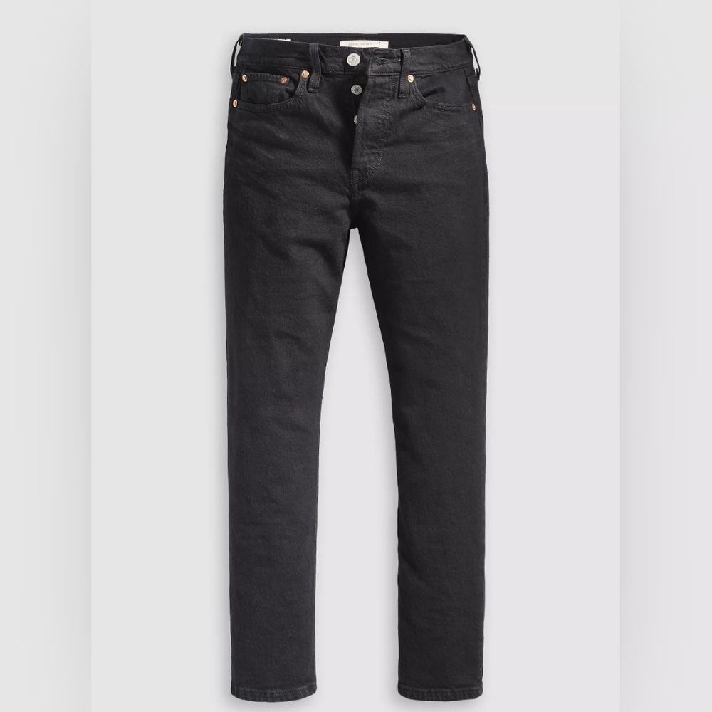 Levi's Wedgie Straight Ankle Women's Jeans 25x28 In Black Sprout